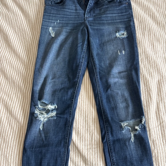 Express High Rise Distressed Skinny Leg Jegging - Picture 2 of 5